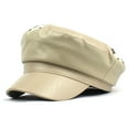 thumbnail image 3 of LinYooLi Pi Jun Hat Female Autumn And Winter Alphabet Student Hat Edition Fashion PU Naval Hat High -Speed Sales Tong Hat, 3 of 5