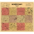 thumbnail image 2 of Peterson 22x20 Black Ornate Wood Framed with Double Matting Museum Art Print Titled - Watonwan County Minnesota - Peterson 1898, 2 of 4