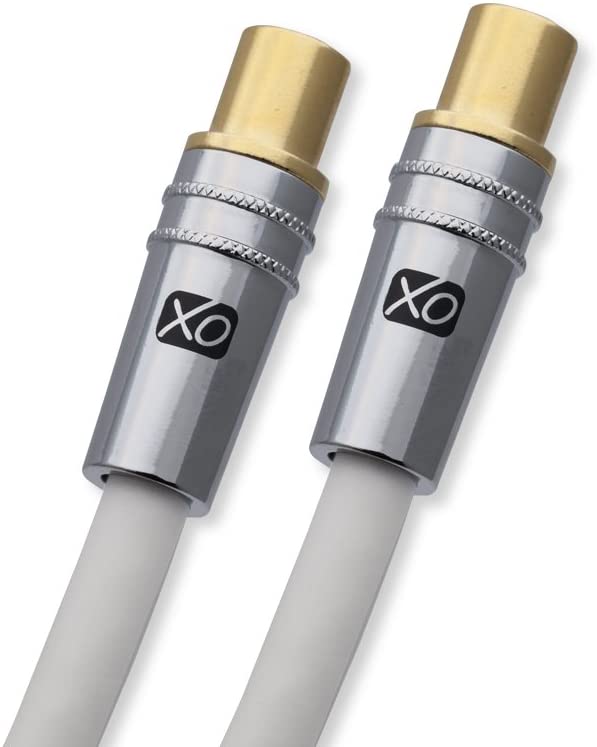 XO 10m Male to Male Shielded TV/AV Aerial Coaxial Cable with Gold