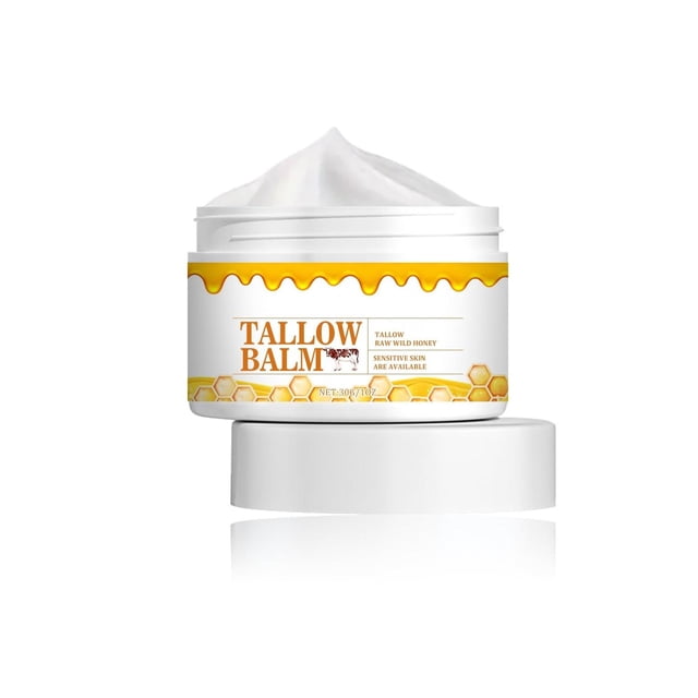 Crema Facial Orgánica Con Sebo de Res y Miel para Hidratación Corporal