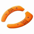 thumbnail image 2 of WEGFTDUOP Toilet Seat Warmer Soft Thicker Bathroom Toilet Seat Cover, Non Slip Warmer Comfortable Seat Cushions, Easy Install , Reusable Toilet Seat Cover Orange, 2 of 5
