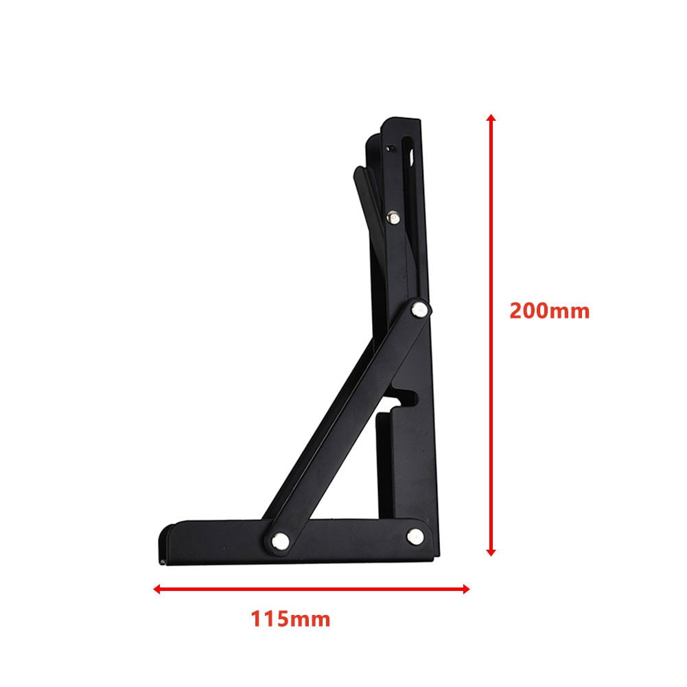 Innovatively Designed Folding Bracket Table Shelf For Campervan, Motorhome, Caravan Black Finish, Easy To Install, Save Space