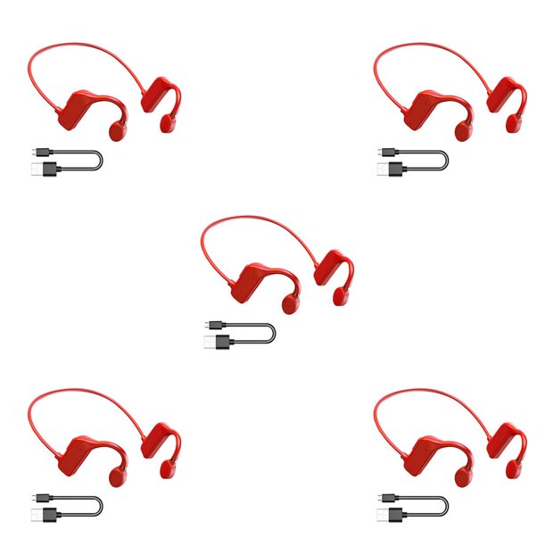 Auricular compatible con Bluetooth Injueey Banda para el cuello Portátil Rojo