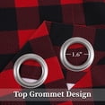 thumbnail image 6 of Buffalo Plaid Curtains, Farmhouse Buffalo Check Textured Grommet Window Curtain Panels,Gingham Light Filtering Window Drapes Rod Pocket Curtains for Living Room,W37 x L63 Inches,2 Panels, 6 of 9
