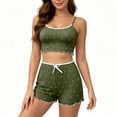thumbnail image 7 of GUACER Womens Polka Dot Pajama Sets with Scallop Trim Trendy Adjustable Camisole & Shorts Sleepwear, 7 of 7