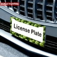 thumbnail image 4 of 2Packs License Plate Frames with Cartoon Green Apple Pattern Includes Screws & Caps Full Accessories Included Size 6.3x12.2inch(16x31cm), 4 of 8