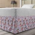 thumbnail image 1 of Princess Bed Skirt, Vintage Pattern of Princess Girls with Teacups on a Floral Romantic Background, Elastic Bedskirt Dust Ruffle Wrap Around for Bedding Decor, 4 Sizes, Multicolor, by Ambesonne, 1 of 2