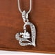 thumbnail image 2 of Hollow Out Doble Zircon Corazón Collar Colgante Zircon Forever 520 Heartbeat Necklace, 2 of 8