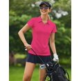thumbnail image 5 of Pinspark Women Golf Shirts Short Sleeve Polo Lightweight Athletic Tops Tennis Shirts Activewear Shirt, 5 of 6