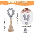 thumbnail image 2 of Dalrosia Wooden Bead Napkin Rings, Farmhouse Stretchable Napkin Rings with Tassel Boho Napkin Rings for Dining Table,Wedding Decoration, 2 of 4