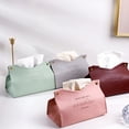 thumbnail image 5 of CSCHome PU Material Tissue Box Cover Leather Facial Tissue Dispenser Napkin Box for Kitchen Office, 5 of 5