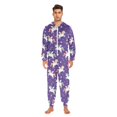 thumbnail image 5 of Adult Christmas Onesie Unicorn Adult Zipper One-Piece Pajamas Unisex Pajamas with Pockets, 5 of 6