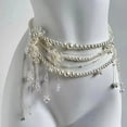 thumbnail image 5 of Multi Layered Pearl Waist Belt Body Chain Bikini Belly Chain Summer Beach Body Accessories for Women and Girls, 5 of 7