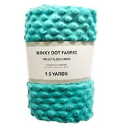 Shason Textile Soft Puffy Dot Fleece 1.5 Yard Precut Fabric, Turqoise