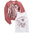 thumbnail image 1 of Beautees Grande Veste Bomber 2 Pcs & Débardeur Just Believe (Rouge Foncé, S), 1 of 2