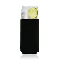 True Slim Can Sleeve for Beers Sodas, Seltzers, Juices, Energy Drinks Black