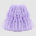 thumbnail image 2 of Godom Girls Flowy Tutu Skirt 2T-14T Layered Mesh Elastic Waist Midi Tulle Skirt Party Twirl Dress,Purple, 2 of 4