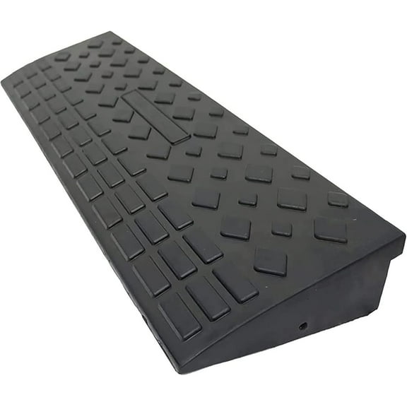 TECHTONGDA Rubber Curb Ramp, Heavy Duty 22000lbs (10 Ton) Weight Capacity Loading Rubber - 35.5L10W3.7H