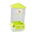 thumbnail image 2 of Accesorios de jaula de alimentación de jaulas de aves resistentes estacionamiento de alimentación de colgación automática transparente para pájaros Verde, 2 of 8