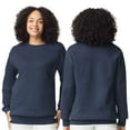 thumbnail image 2 of Unisex Hammer Maxweight Crewneck Sweatshirt 75/25 Cotton/Polyester Fleece Long Sleeve Winter Sweater (Pitch-Black+Blue-Dusk 2PCS, S), 2 of 6