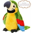 thumbnail image 1 of Juguete eléctrico de loro - Juguete parlante - Peluche - Con función de grabación y reproducción - Peluche para niños y niñas (verde), 1 of 5