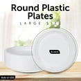 thumbnail image 2 of White Plastic Plates 6/9-inch Party Plates, Dessert Plates and Appetizers Plates Are Suitable for Weddings, Disposable, Reusable and Microwave-heated., 2 of 7