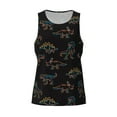 thumbnail image 4 of Fotbe Neon Dinosaur Pattern Men's Quick Dry Workout Tank Top Gym Muscle Tee Fitness Bodybuilding Sleeveless T Shirt Breathable Workout Shirt-XX-Large, 4 of 9