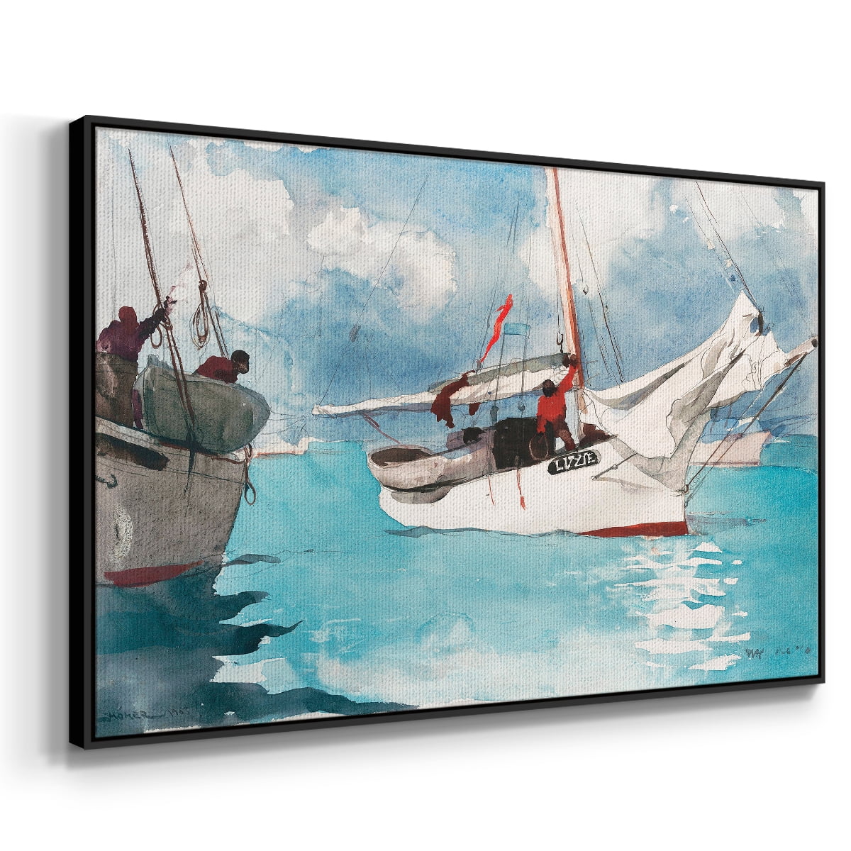 Vintage Landscape-CXXXIV By Wexford Home Framed in Black Wood Gallery Wrapped Canvas 17 in. x 25 in.