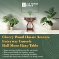 thumbnail image 2 of All Things Cedar Table Console d'Appoint à Demi-Lune en Bois, Tiroir, Cerisier, 2 of 10
