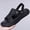 Black, variant on Men's Breathable Slip-On Sport Sandals - Adjustable Straps with Metallic Buckles, Open-Toe Summer Casual Shoes, Superfine Synthetic & PU Cushioned Insole for Beach, Walking, Daily Wear, Strappy