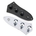 thumbnail image 3 of Wired Control Plate Set for Jazz Bass Guitar with Matching Volume Tone Knobs and Jack Black, 3 of 8