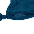 thumbnail image 4 of Kate and Laurel Tassey Large Ribbed Knit Throw Pillow Cover with Tassels, 18 x 18, Dark Teal, 4 of 5