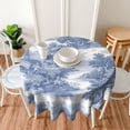 thumbnail image 5 of Classic 18th Century French Blue Toile Round Tablecloth 60 Inch Washable Reusable Decoration Table Cover for Kitchen Party, 5 of 5