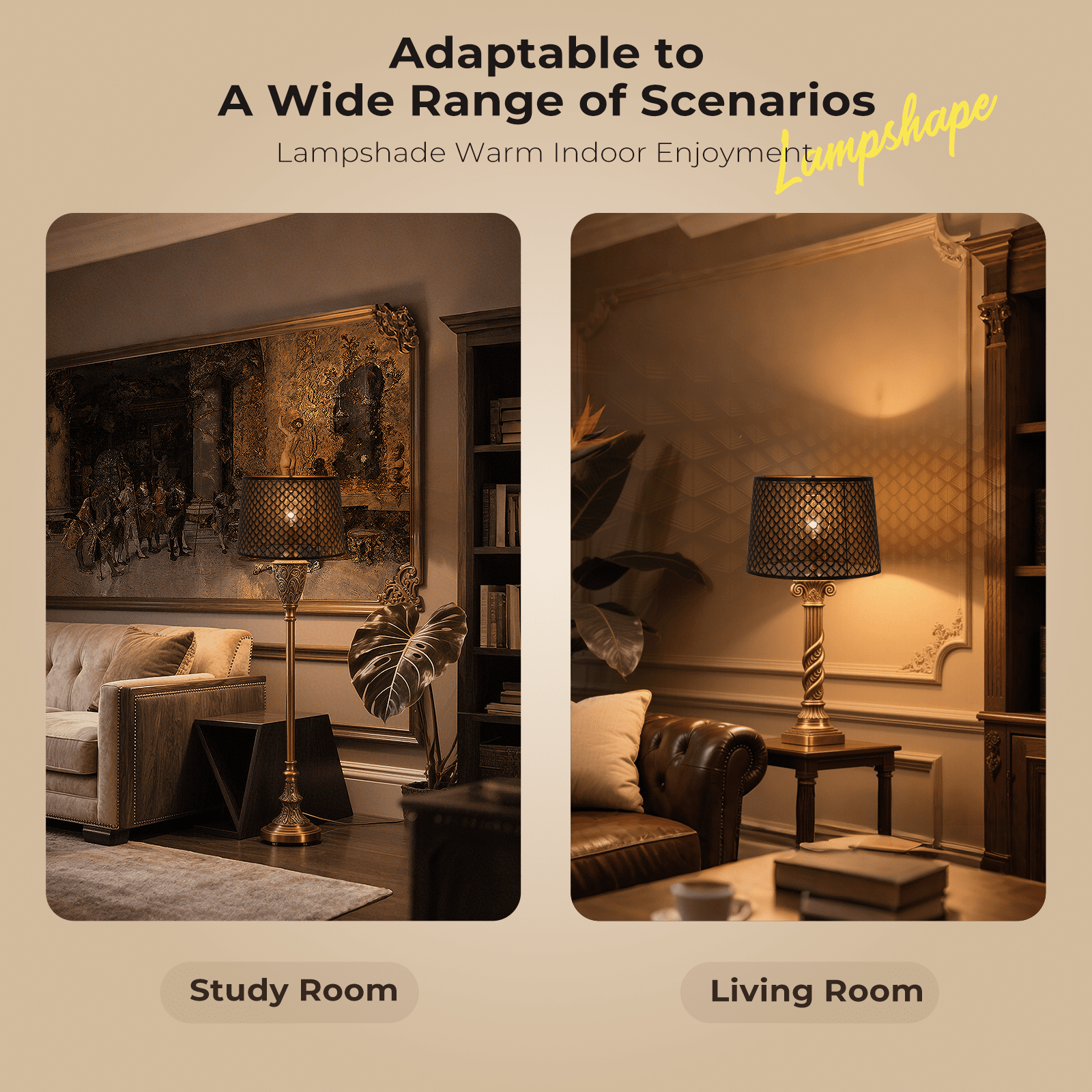 Small Arrow Etched Metal Lampshade in Antique Copper and Gold Dual-Tone 14x16x11 Spider Fitter Perfect for Floor Lamp Shade and Table Lamp Shades