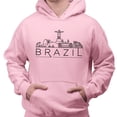 thumbnail image 2 of Skyline Brazil Hoodie Sweatshirt Unisex Medium Pink, 2 of 5