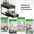 thumbnail image 3 of 2-tier Under Sink Organizer With Sliding Storage Drawer, Cabinet Basket Organizer For Bathroom Kitchen, 3 of 5