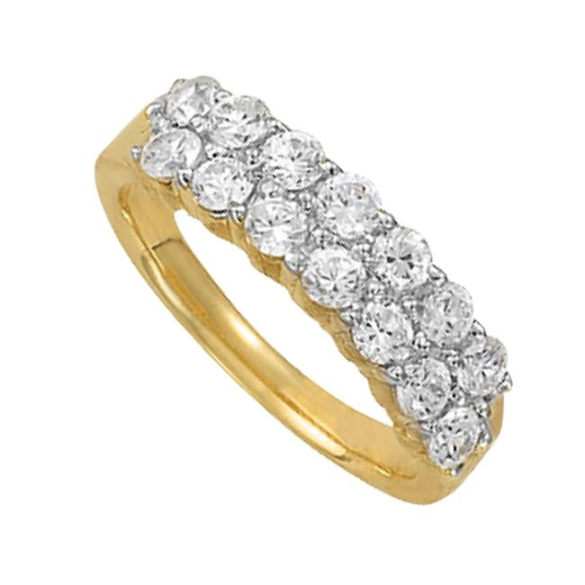 Fine Jewelry Vault UBNR83779Y14CZ10 Chic CZ Cluster Ring in 14K Yellow ...