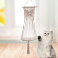 thumbnail image 4 of Macrame Gato Hamaca Longitud 45in Decorativo Beige Tejido a mano Borla Regalos Algodón Cuerda Cesta Nido Gato Jaula para pared Interior Jardín al aire Colco Hamaca para gatos, 4 of 8