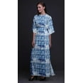 thumbnail image 3 of Bimba Rayon Print Shibori Womens Printed Side Slit SummerÂ&nbsp;DressÂ&nbsp;Long Maxi Gown-Large, 3 of 6