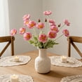 thumbnail image 2 of Artificial Poppy Flowers, Faux Poppy Stems with Leaves, Fake Poppies for Home Wedding Bouquet, Vase Decor, 2 of 6