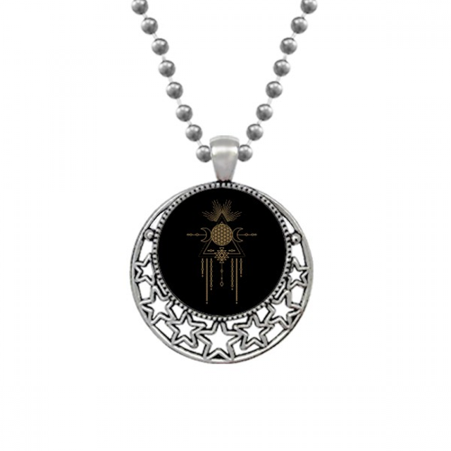 Patrón círculo Totem geometría Collares Colgante Retro Moon Stars Jewelry Unbranded M