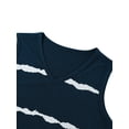 thumbnail image 4 of Yuemengxuan Women Soft Sleeveless T-shirt, Casual Striped Pattern V-neck Tank Tops, 4 of 8