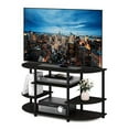 Furinno JAYA Simple Design, Black, No Tool Assembly TV Stand