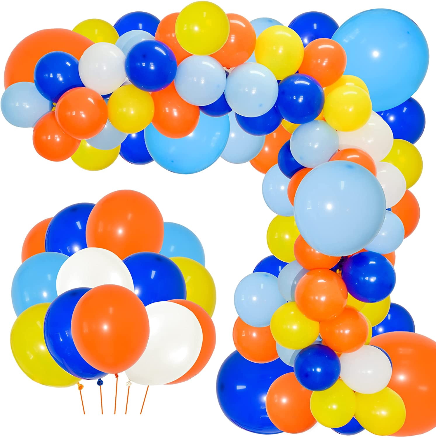 Dart War Party Balloon Garland Kit, 106 Pcs Blue Orange White Yellow Balloon  Arch for Boy Kids Dart War Theme Birthday Shooting Target Gun Theme Party  Decorations - Walmart.com