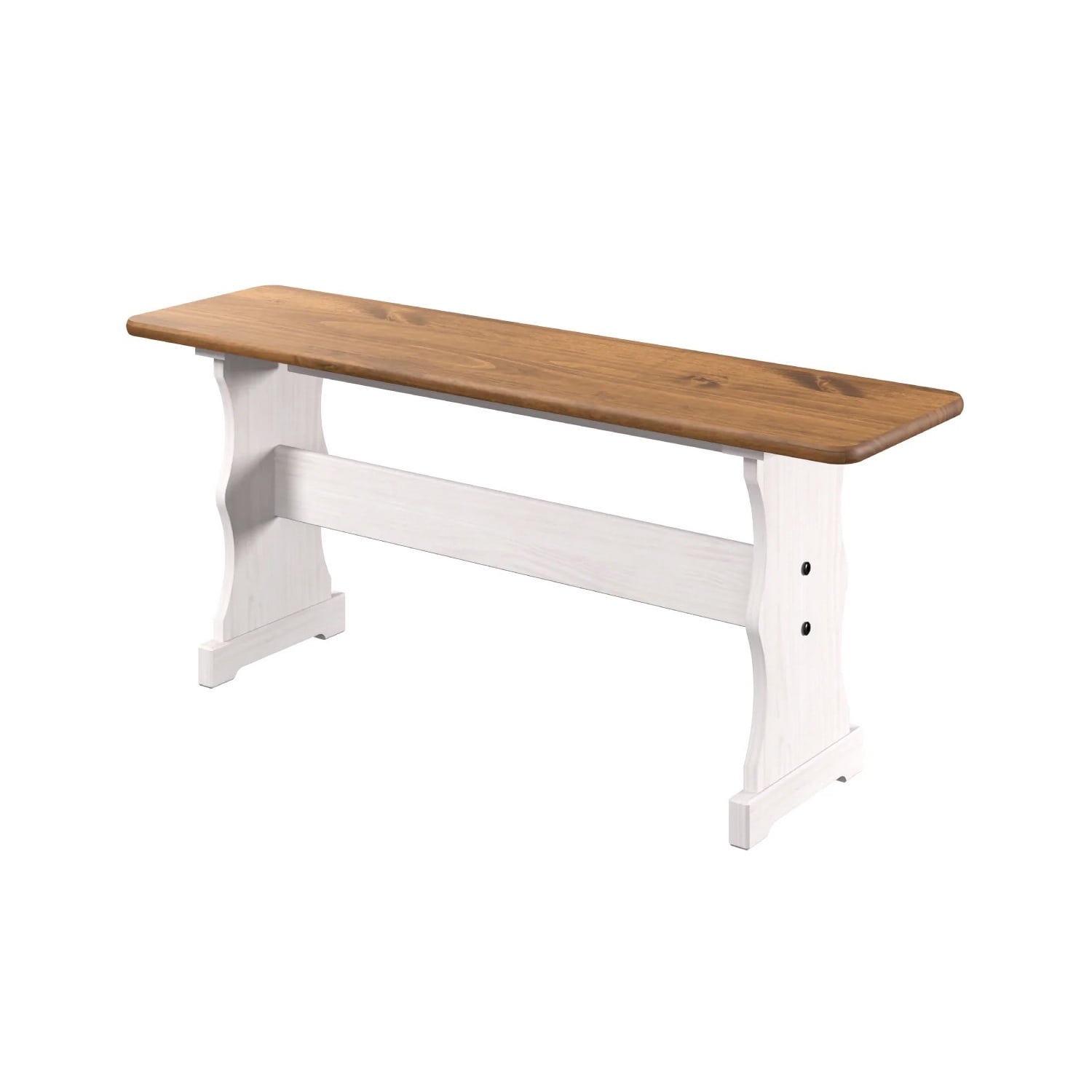 OS Home and Office Furniture Solid Pine Corner Dining Booth in White