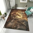 thumbnail image 2 of Dreammotif Gold Paint Marble Modern Area Rug for Living Room - 5.3 x 7.6 ft Machine Washable, Thin, Non Slip Backing Carpet, 2 of 8