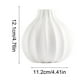 thumbnail image 3 of Jarrón de Cerámica Blanco Mate de 22 X 15 X 13 Cm | Maceta Decorativa Resistente para Casa, Oficina, Bodas y Eventos | Macetero Minimalista y Elegante | Regalo para Inauguración de La Casa, Día de La, 3 of 6