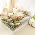 thumbnail image 4 of Erosebridal Easter Rabbit Eggs Twin Sheet Sets 3pcs For Children,Kids Festival Theme Bedding,Super Cozy Room Decor, 4 of 5