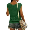 thumbnail image 6 of Qwertyu Tank Top for Women Solid Color V Neck Sleeveless Causal Sexy Shirts Hawaiian Beach Holiday Sports Workout Running Tees Summer Basic Tops Dark Green M, 6 of 6