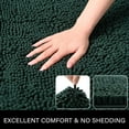 thumbnail image 2 of Softlife Luxury Soft Bathroom Non-Slip Rug Shaggy Bath Mat,24"x17",Dark Green, 2 of 7